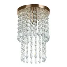 Plafon Lustre De Cristal Acrilico Spark Redondo Cobre