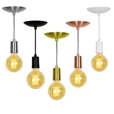 Lustre Pendente Tubo Cilindro Aluminio Varias Cores