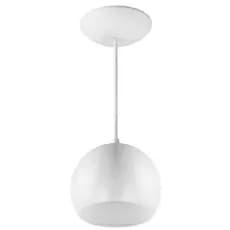 Lustre Pendente LowCost Bola Pequena Alumínio 15cm Branco