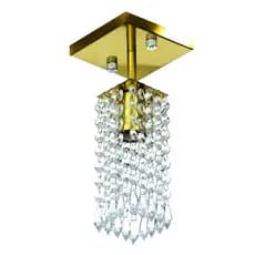 Lustre Clearcrillic Cristal Acrilico Quadrado Dourado Gold