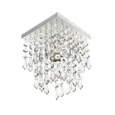 Lustre Plafon De Cristal Acrilico Spark Branco Maravilhoso