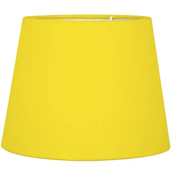 Cupula de Abajur Tecido Amarelo 20x16cm
