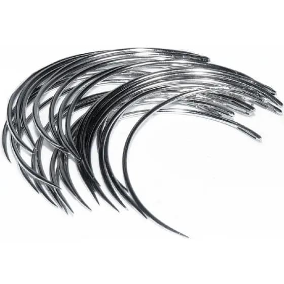 20 Agulhas Curva Manual Costura Reparação Pequena 52mm