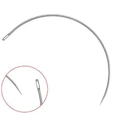 10 Agulhas Curva Costurar Couro Tapete Fio Encerado 1mm.