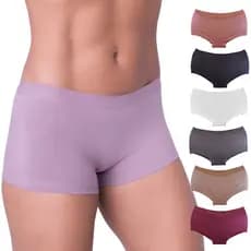 Kit 3 Calcinhas Boxer Feminina Costura Delicada Invisível Algodão Premium Toque Macio Conforto