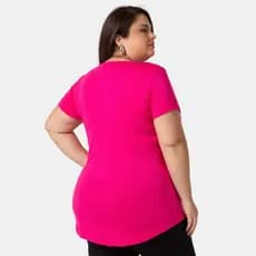 Blusa Tampa Bumbum Feminina Plus Size De Viscolycra Básica G GG G1 G2 G3 G4 1126-C5