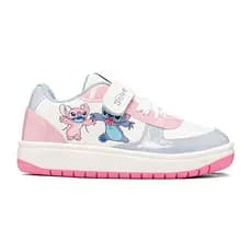 Tênis Infantil Feminino Disney Stitch Branco Solado Antiderrapante Produto Licenciado Original