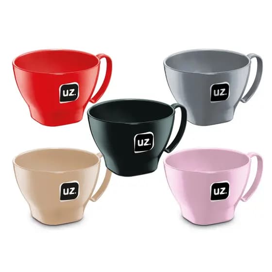 Kit 2 ou 4 ou Avulsa Caneca Cumbuca Premium com Alça 500ml Para Sopas e Caldos, Cereais Coloridas UZ