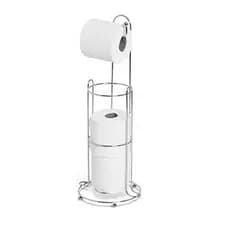 Suporte Porta Papel Higiênico Class de Chão Com Dispenser 4 Rolos Niquelart