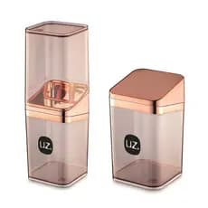 Conjunto Luxo Banheiro Porta Escova de Dentes e Porta Algodao Em 4 Cores - UZ