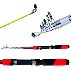 Vara De Pesca Telescópica 3,00m P/ Molinete Ryumar Summer Fibra De Vidro Leve E Resistente Pesca Iniciante Promoção
