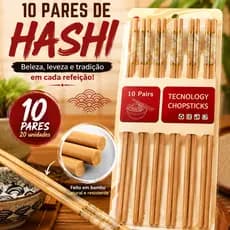 10 Pares Hashi Bambu Sushi Japonês Reutilizável Natural Restaurante Comida Oriental Prático Durável