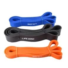 Super Band Kit Elástico Com 3 Intensidades Leve Moderado Forte Life Zone Academia Exercício
