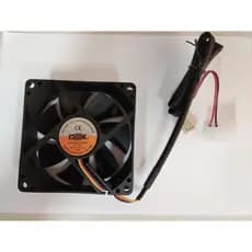 Ventoinha cooler 80x80x25mm 12v 0,22a conector 3 fios e 2 fios