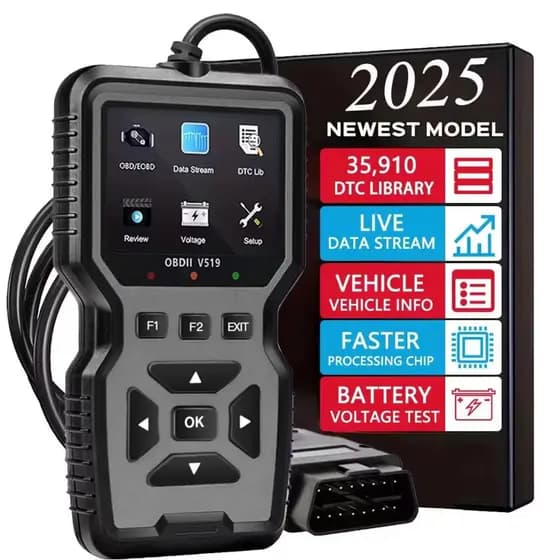 Scanner Automotivo Profissional V519 Leitor Obd2 Detector de falhas - Diagnóstico Display Colorido - Completo