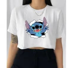 T-SHIRT CROPPED STITCH FEMININO