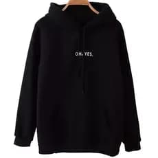 Blusa de frio moletom Oh yes canguru com capuz promoção