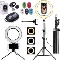 Iluminador Ring Hing Light Anel de Luz Led Profissional Tripé Estúdio Make