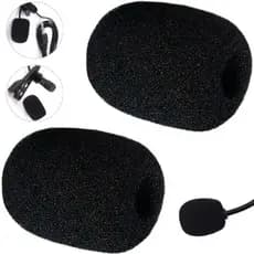 Kit 2 Espumas Protetora Microfone Lapela Headset Filtro Ruído