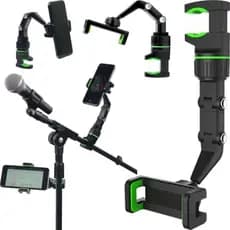 Suporte Celular Articulado Multifuncional Para Pedestal Microfone Carro Mesa Cama