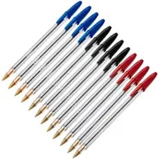 Caneta Bic Cristal Com 12 Canetas Kit 12 unidades De canetas Bic Ponta Média Dura Mais Original