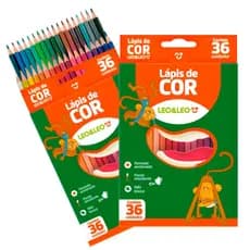 Lapis De Cor 36 Cores 1 Ou 2 Caixas Lapis Para Colorir E Pintar Leo Leo Escolar