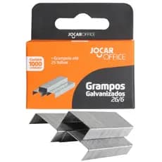 Grampo Para Grampeador 26/6 Caixa Com 1000 Unidades De Grampos galvanizados Jocar office