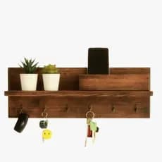 Porta Chave Decorativo Organizador Em Madeira Pinus