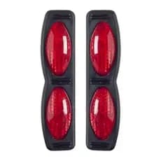 Protetor Porta Automotivo Preto Carro Refletor Olho De Gato Vermelho Transparente