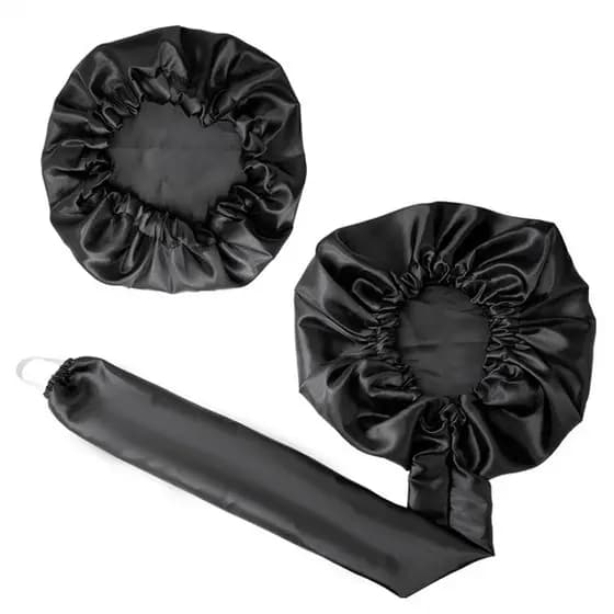 Kit Cetim 1 Touca Cetim Anti Frizz + 1 Touca Difusora Cetim Anti Frizz Para Secar Cabelo