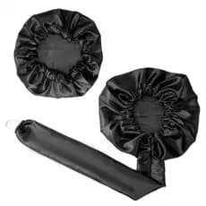 Kit Cetim 1 Touca Cetim Anti Frizz + 1 Touca Difusora Cetim Anti Frizz Para Secar Cabelo