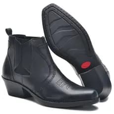 Botina Bota Butina Masculina Country Texana Cowboy Texana Cowboy Rodeio Casual Social Couro Legitimo Nobre Conforto