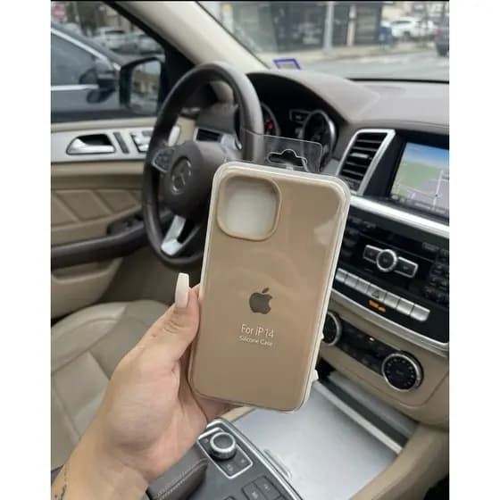 Capa capinha Silicone Case Bege Creme para Iphone 11/12/13/14/15/16/17