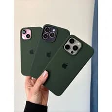 Capa Capinha Case Aveludada Verde Militar Verde Escuro para iphone 11/12/13/14/15/16/17