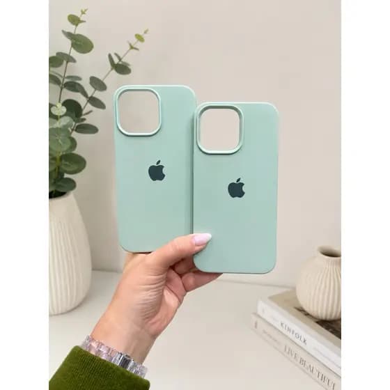 Capa Capinha Case Aveludada Verde Pistache Verde Menta para iphone.