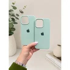 Capa Capinha Case Aveludada Verde Pistache Verde Menta para iphone.