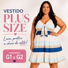Vestido Feminino Plus Size Decote Elegante Soltinho Disfarça Barriga
