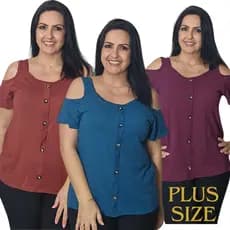 Blusa Plus Size Feminina - Blusa Ciganinha GG