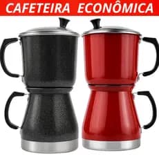 Cafeteira Italiana Econômica  Alumínio Cafeteira Manual Com Filtro - 1,5 Litros