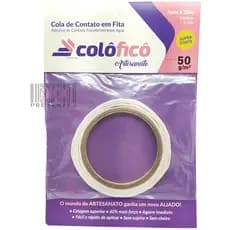 Fita Dupla Face Colo Fico Cola Contato 7mm Artesanal Adesivo