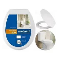 Assento Sanitário Tampa Vaso Soft Universal Oval Branca Para Vasos Deca Celite Icasa Soft