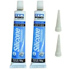 Kit 2 Silicone Vedação Banheiro Box Cozinha Pia Cuba 50g Cola