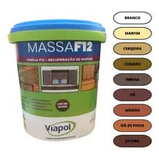 Massa para Madeira Viapol 1,65 kg com Secagem Rápida para Reparos e Calafetação