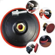 Suporte P/ Lixa e Boina 125mm 5" Disco De Borracha Furadeira Lixadeira Politriz Esmerilhadeira M14