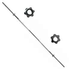 Barra Reta Maciça Pegada Recartilhada 120cm com Rosca Musculação Consport
