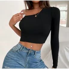 Cropped Croped Canelado Mula Manca Moda Feminina