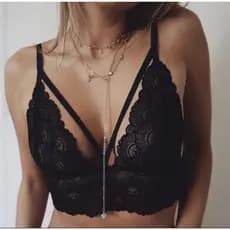 Cropped Croped Renda Com Bojo Moda Feminina
