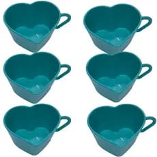 Xicara Coração  Acrilica Tiffany  6 Pçs Presente/Dia das Mães !!
