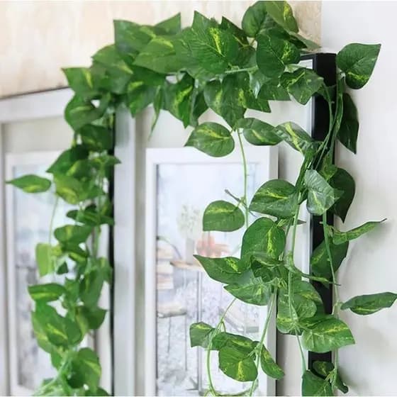 Kit 4 Metros Folhagem Pendente Trepadeira Planta Artificial Flores Artificiais Para Decoração Ramos