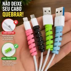 Protetor De Cabo Anti Quebra Espiral Para iPhone Android Carregador USB E Fone Kit 3 Conjuntos 12 Unidades